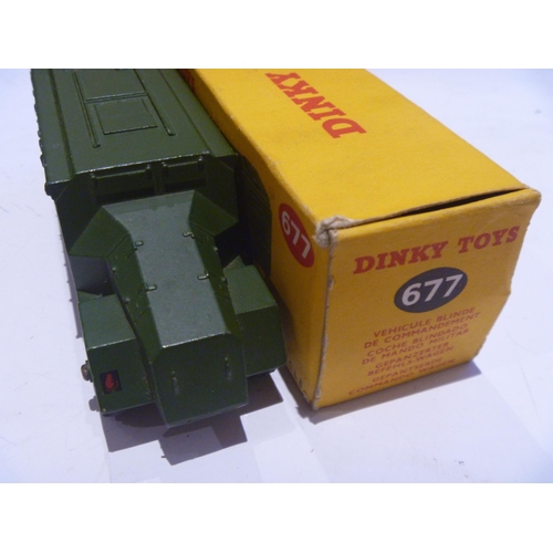 74 - ORIGINAL DINKY TOYS BOXED ARMOURED COMMAND VEHICLE (MODEL IS VERY GOOD BOX IS VERY GOOD)