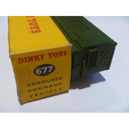 74 - ORIGINAL DINKY TOYS BOXED ARMOURED COMMAND VEHICLE (MODEL IS VERY GOOD BOX IS VERY GOOD)