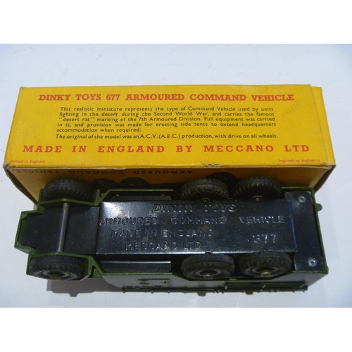 74 - ORIGINAL DINKY TOYS BOXED ARMOURED COMMAND VEHICLE (MODEL IS VERY GOOD BOX IS VERY GOOD)