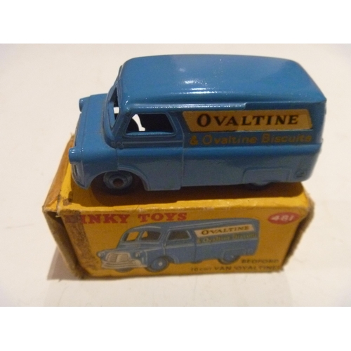 84 - ORIGINAL DINKY TOYS BOXED BEDFORD OVALTINE VAN (MODEL IS VERY GOOD BOX IS FAIR)