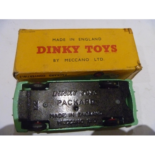 85 - ORIGINAL DINKY TOYS BOXED PACKARD CONVERTIBLE (MODEL IS VERY GOOD BOX LACKS 2 INNER FLAPS)