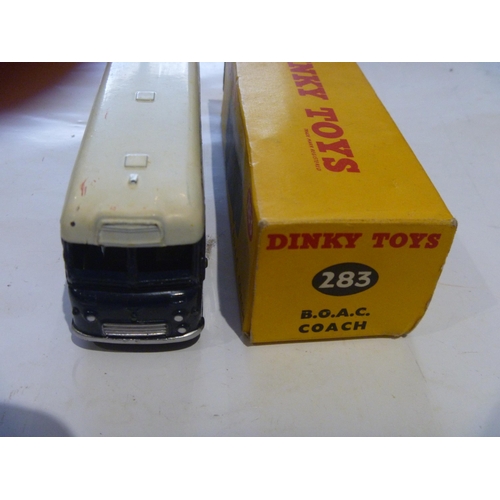 95 - ORIGINAL DINKY TOYS BOXED BOAC COACH (MODEL IS VERY GOOD BOX IS VERY GOOD)