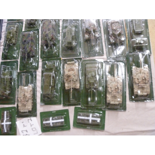 22 - WELL OVER 80 BOXED TANK MODELS - GOOD TRADE LOT