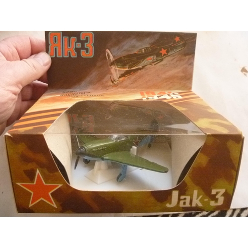A SIMILAR SOVIET USSR RUSSIAN MADE DIECAST YAK-3 WWII AIRFIGHTER METAL SCALE 1:72