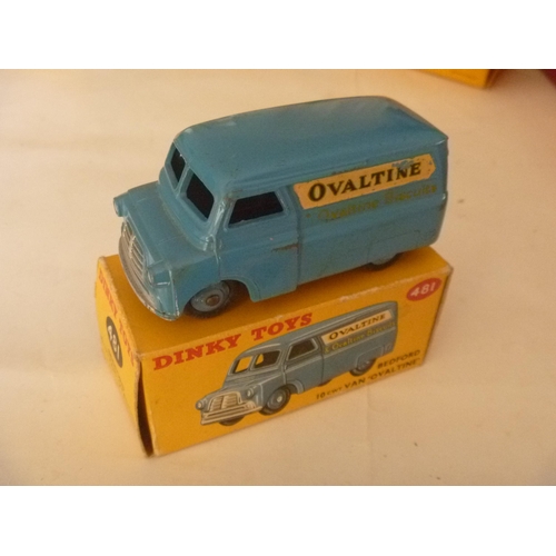 DINKY TOYS BOXED 481 BEDFORD VAN "OVALTINE", GENERALLY VGC OR BETTER BUT MODEL WOULD BENEFIT FROM LIGHT CLEANING (LOTS 42 - 81 ARE SINGLE OWNER TOYS FROM NEW - FIRST TIME TO MARKET, FOR THE MOST PART EXHIBITING ONLY LIGHT USE AND SUBSEQUENTLY STORED FOR MANY YEARS)