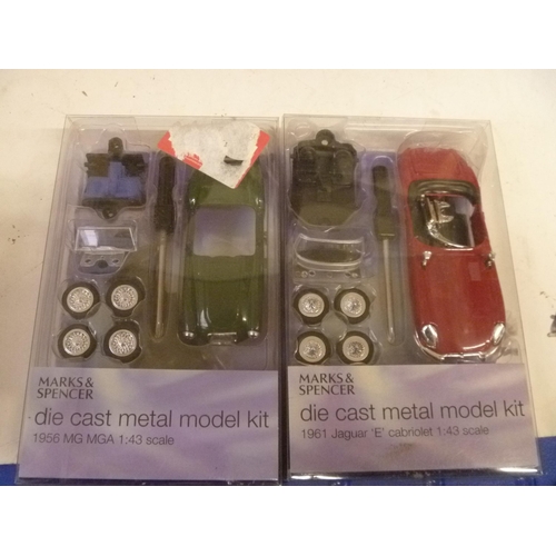 2 MARKS AND SPENCERS DIECAST MODEL CAR KITS
