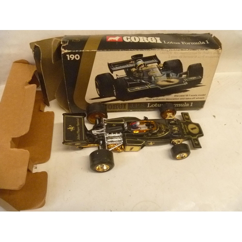 CORGI TOYS JPS LOTUS FORMULA ONE CAR IN ORIGINAL BOX