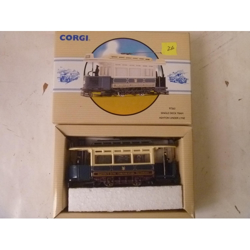 Corgi Classic Tram, single deck, Ashton Under Lyne 97263
