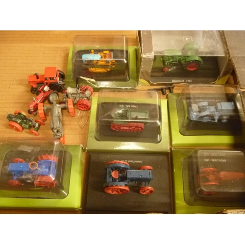 55 - SELECTION OF MODEL TRACTORS SOME BOXED