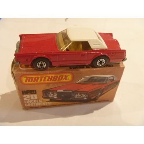 LESNEY MATCHBOX SUPERFAST BOXED LINCOLN CONTINENTAL
