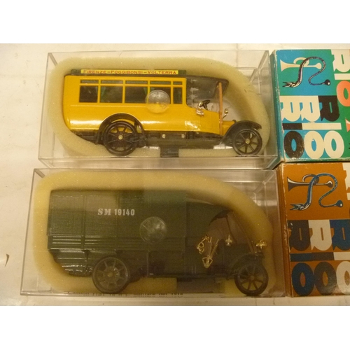 84 - 2 VINTAGE RIO MODELS FIAT AUTOCARRO AND OMNIBUS