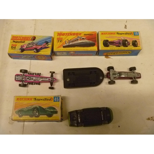 148 - 4 LESNEY MATCHBOX BOXED SUPERFAST MODELS 2 WITH WEAR