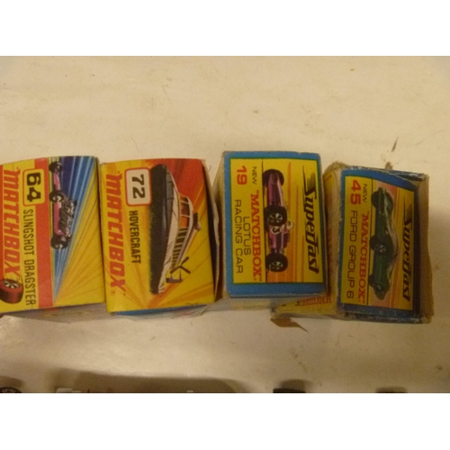 148 - 4 LESNEY MATCHBOX BOXED SUPERFAST MODELS 2 WITH WEAR