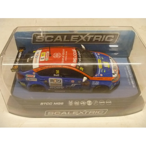 SCALEXTRIC SLOT CAR - BTCC MG 6 (SLOT CARS HAVE BEEN REMOVED FROM THEIR BOXES AT SOME POINT BUT MOSTLY APPEAR TO ONLY HAVE HAD LIGHT, CAREFUL USE. A FEW HAVE HAD RACING ROUNDELS APPLIED. MOST BOXES ARE LACKING SOME PACKAGING COMPONENTS TO INCLUDE, BUT NOT LIMITED TO, THE FIXING THAT SECURES THE MODEL TO THE BOX BASE, A VERY FEW BOXES MAY BE INCORRECT FOR THE MODEL)