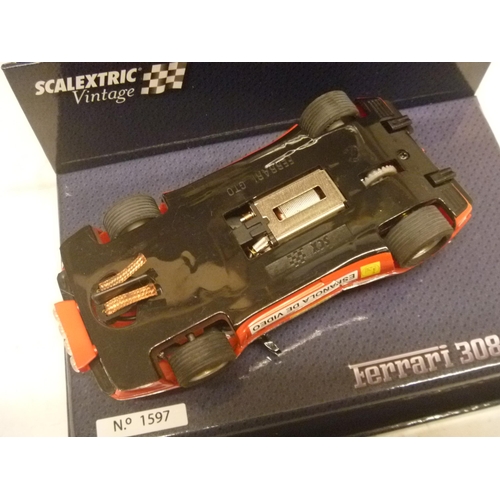 221 - SCALEXTRIC SLOT CAR - SCX FERRARI 308 GTB (SLOT CARS HAVE BEEN REMOVED FROM THEIR BOXES AT SOME POIN... 