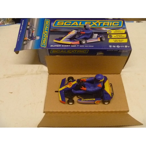 253 - SCALEXTRIC SLOT CAR - SUPER KART No 1 (SLOT CARS HAVE BEEN REMOVED FROM THEIR BOXES AT SOME POINT BU... 