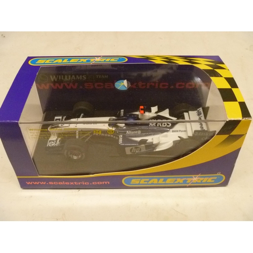 255 - SCALEXTRIC SLOT CAR - WILLIAMS BMW F1 (SLOT CARS HAVE BEEN REMOVED FROM THEIR BOXES AT SOME POINT BU... 