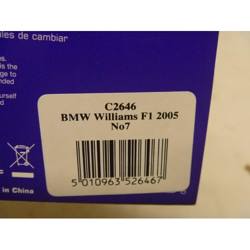 255 - SCALEXTRIC SLOT CAR - WILLIAMS BMW F1 (SLOT CARS HAVE BEEN REMOVED FROM THEIR BOXES AT SOME POINT BU... 