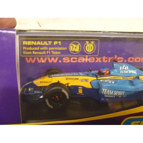 256 - SCALEXTRIC SLOT CAR - RENAULT TEAM SPIRIT F1 (SLOT CARS HAVE BEEN REMOVED FROM THEIR BOXES AT SOME P... 