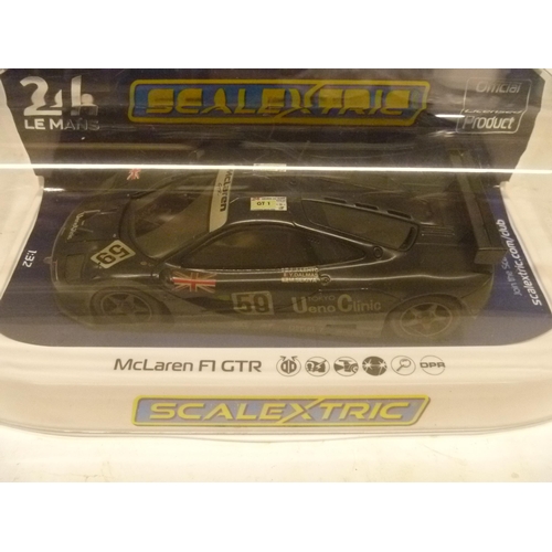 259 - SCALEXTRIC SLOT CAR - McLAREN F1 GTR #59 (SLOT CARS HAVE BEEN REMOVED FROM THEIR BOXES AT SOME POINT... 