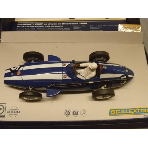 261 - SCALEXTRIC SLOT CAR - 4 RACING LEGENDS INCLUDING LOTUS TYPE 72 AND MASERATI 250 F (SLOT CARS HAVE BE... 