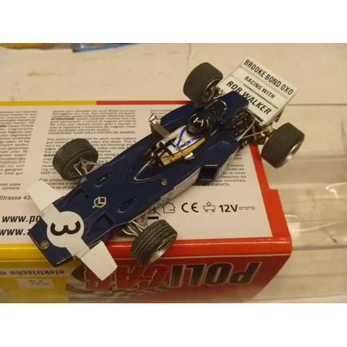 264 - POLICAR SLOT CAR - 4 MODELS INCLUDING FERRARI F40 (SLOT CARS HAVE BEEN REMOVED FROM THEIR BOXES AT S... 