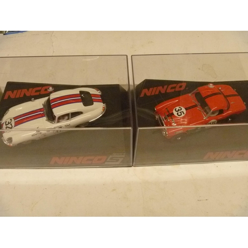 267 - NINCO JAGUAR E TYPE AND AUSTIN HEALEY (SLOT CARS HAVE BEEN REMOVED FROM THEIR BOXES AT SOME POINT BU... 