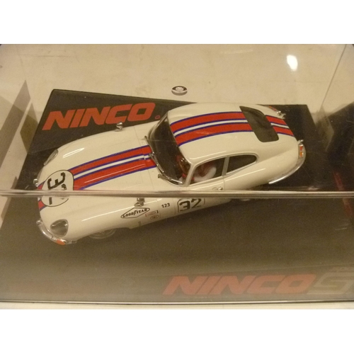 267 - NINCO JAGUAR E TYPE AND AUSTIN HEALEY (SLOT CARS HAVE BEEN REMOVED FROM THEIR BOXES AT SOME POINT BU... 