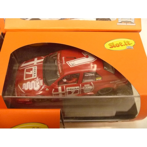 271 - SLOT IT SLOT CAR - GROUP OF 5 MODELS INCLUDING 2 ALFA ROMEOS (SLOT CARS HAVE BEEN REMOVED FROM THEIR... 