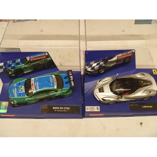 272 - CARRERA SLOT CARS - BMW M3 DTM AND LA FERRARI (SLOT CARS HAVE BEEN REMOVED FROM THEIR BOXES AT SOME ... 