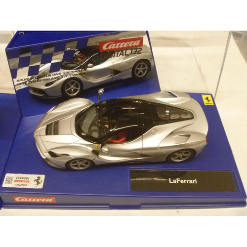 272 - CARRERA SLOT CARS - BMW M3 DTM AND LA FERRARI (SLOT CARS HAVE BEEN REMOVED FROM THEIR BOXES AT SOME ... 