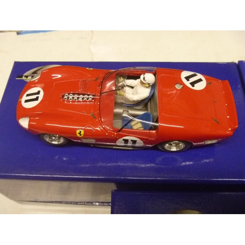 275 - LM LE MANS SLOT CARS - BUGATTI TANK JAGAUR XJR AND FERRARI LE MANS 1961 (SLOT CARS HAVE BEEN REMOVED... 