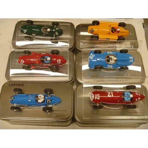 276 - CARTRIX SLOT CARS GROUP OF SIX - INCLUDING FERRARI ALFA ROMEO AND TALBOT LAGO (SLOT CARS HAVE BEEN R... 