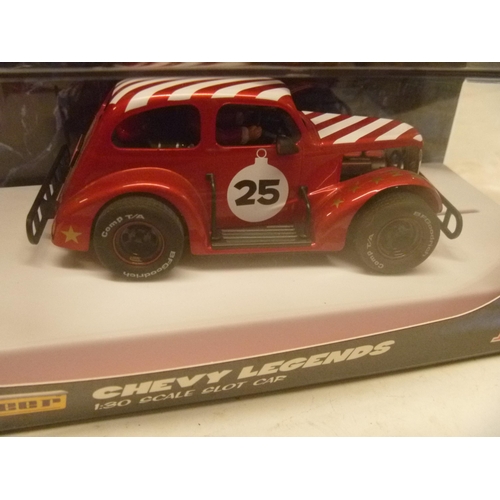 277 - PIONEER SLOT CARS - CHEVY LEGENDS AND FORD COUPE STOCK CARS (SLOT CARS HAVE BEEN REMOVED FROM THEIR ... 