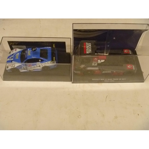 281 - FLY LISTER AND FLY SLOT RENAULT TRUCKS SLOT CARS - (SLOT CARS HAVE BEEN REMOVED FROM THEIR BOXES AT ... 