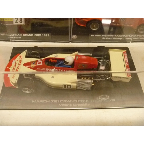 286 - SLOT WINGS PORSCHE MARCH AND BRABHAM - (SLOT CARS HAVE BEEN REMOVED FROM THEIR BOXES AT SOME POINT B... 