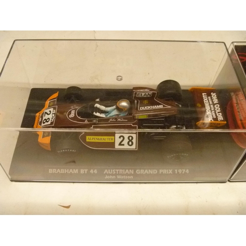 286 - SLOT WINGS PORSCHE MARCH AND BRABHAM - (SLOT CARS HAVE BEEN REMOVED FROM THEIR BOXES AT SOME POINT B... 