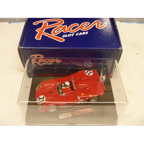 289 - RACER SLOT CARS BY SLOT IT SEBRING 12 HOURS 1970 (CARELESS GLUE REPAIR TO BONNET MOUNTED MIRROR) - (... 