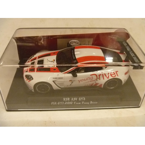 291 - NSR ASV ASTON MARTIN GT3 WHITE /RED  - (SLOT CARS HAVE BEEN REMOVED FROM THEIR BOXES AT SOME POINT B... 