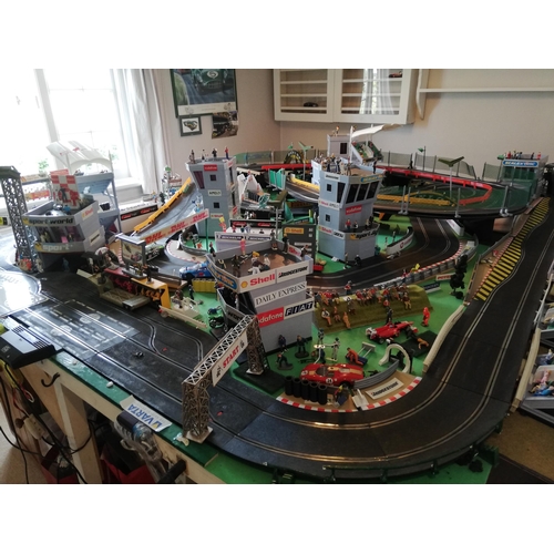 293 - EXTENSIVE SCALEXTRIC SLOT CAR LAYOUT AVAILABLE  - COLLECTION TO BE ARRANGED DIRECT WITH THE VENDOR F... 