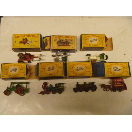 21 - 7 EARLY LESNEY MATCHBOX MODELS OF YESTERYEAR, MOSTLY IN VERY GOOD CONDITION IN ORIGINAL BOXES WHICH ... 