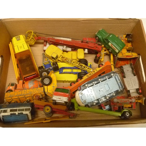 37 - QTY OF PLAYWORN MOSTLY DINKY AND MATCHBOX TOY VEHICLES