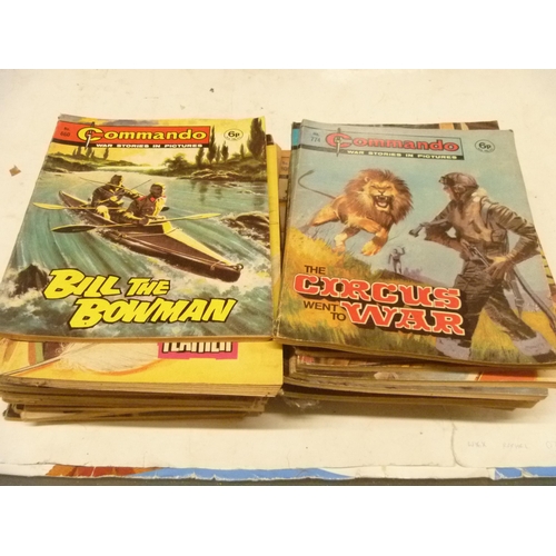 74 - GOOD QTY OF VINTAGE COMMANDO COMIC BOOKS