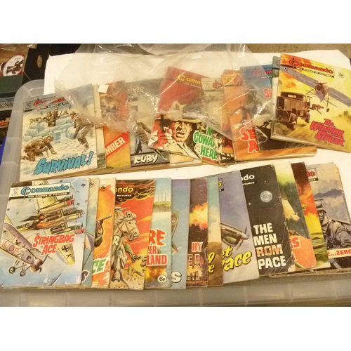 75 - SIMILAR GOOD QTY OF VINTAGE COMMANDO COMIC BOOKS