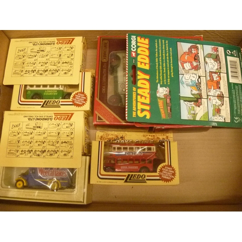 16 - TRAY OF CORGI AND LLEDO BOXED MODELS