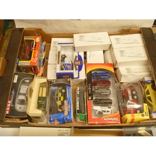 17 - TRAY OF BURAGO TEAMSTER AND MAJORETTE BOXED MODELS