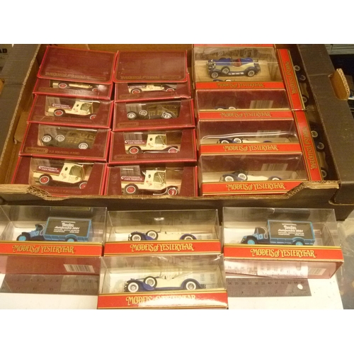 TRAY OF MATCHBOX MODELS OF YESTERYEAR WITH SOME DUPLICATION