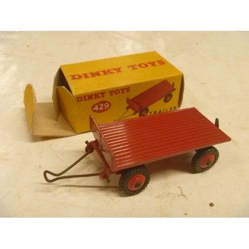 VINTAGE DINKY TOYS TRAILER 429 DIECAST AND BOX BOTH GOOD