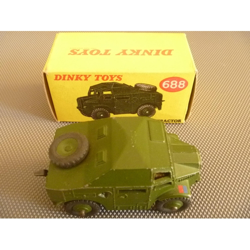 129 - VINTAGE DINKY TOYS FIELD ARTILLERY TRACTOR (DIECAST VERY GOOD, BOX VERY GOOD)