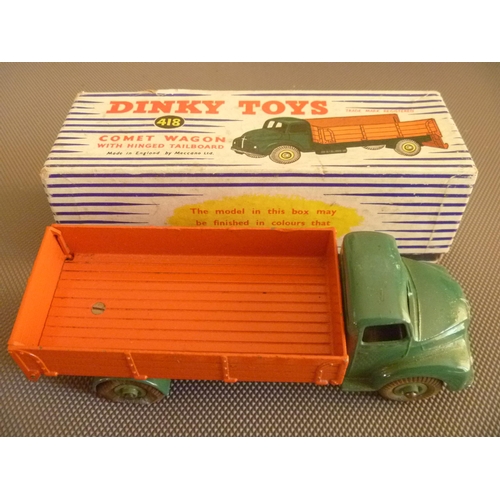 131 - VINTAGE DINKY TOYS LEYLAND COMET WAGON (DIECAST VERY GOOD BUT HARD TYRES WITH FLAT SPOTS, BOX GOOD B... 